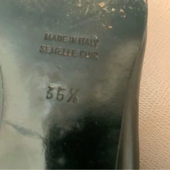 Authentic Celine Paris Leather Flat Loafer Black Rare Vintage Size 5.5 - Picture 14 of 14